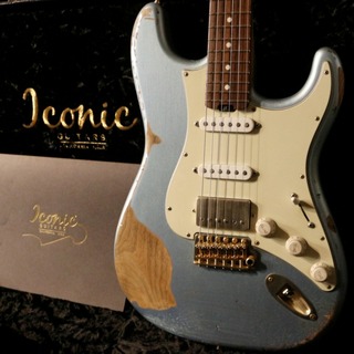 Iconic Guitars 【ヘヴィエイジド×極杢フレイムネック】Solana VMHeavy Aged ～Faded Ice Blue Metallic～ #0577【3.50kg】