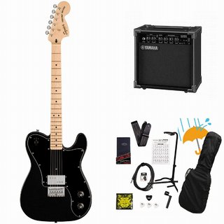 Squier by Fender Paranormal Esquire Deluxe Maple Fingerboard Black Pickguard Metallic Black  YAMAHA GA15IIアンプ付属