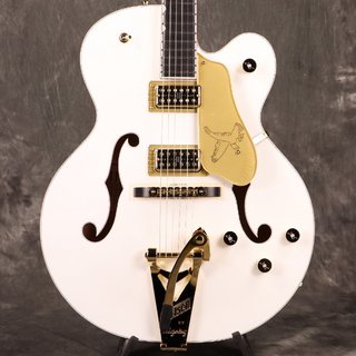 Gretsch G6136TG Players Edition Falcon Hollow Body with String-Thru Bigsby Gold Hardware White[JT24020687]【