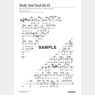 楽譜 Body And Soul（in E）