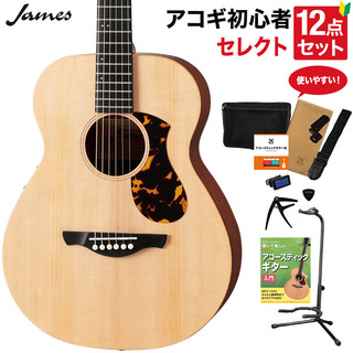 JamesJ-300CP/S NAS アコースティックギター 教本付きセレクト12点セット 初心者セット