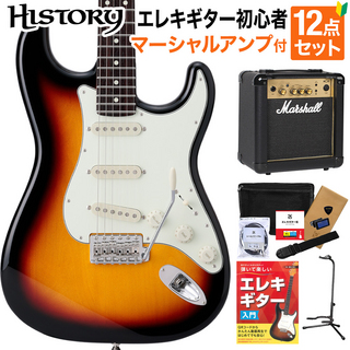 HISTORY HST-Standard/VC 3TS 初心者セット マーシャルアンプ付 ストラトキャスタータイプ