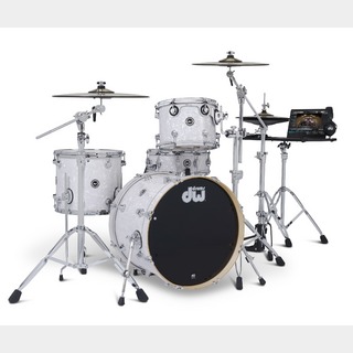 dw 4-Piece Complete Bundle Kit -White Marine Pearl FinishPly-