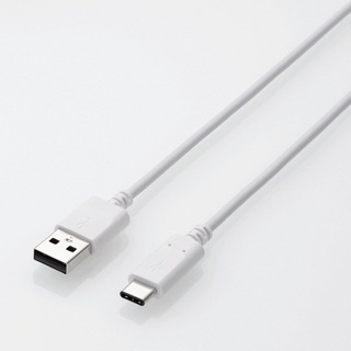 ELECOMMPA-AC15NWH USBケーブル USB(TypeA-TypeC) 1.5m ホワイト 白