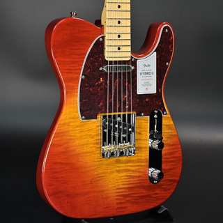 Fender 2024 Collection Hybrid II Telecaster Maple Flame Sunset Orange Transparent 【名古屋栄店】