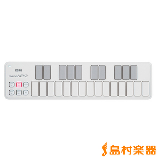 KORG nanoKEY2 WH (ホワイト) MIDIキーボード スリムライン USB 25鍵盤 アウトレット