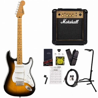 Squier by FenderClassic Vibe 50s Stratocaster Maple Fingerboard 2-Color Sunburst MarshallMG10アンプ付属エレキギター