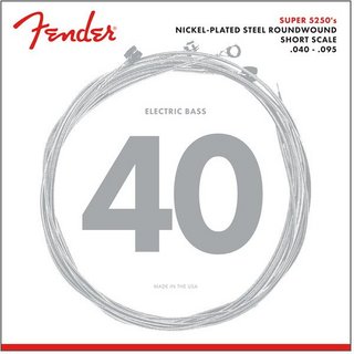 FenderSuper 5250 Bass Strings Nickel-Plated Steel Roundwound Short Scale 5250XL .040-.095 Gauges フェンダ