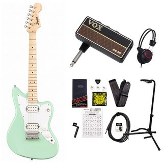 Squier by FenderMini Jazzmaster HH Maple Surf Green ミニギター VOX Amplug2 AC30アンプ付属エレキギター初心者セット【W