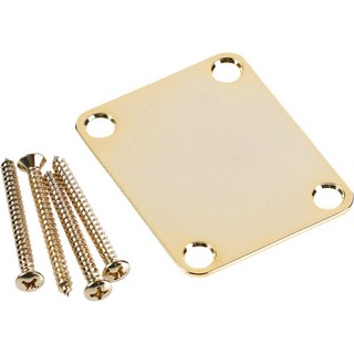 Fenderフェンダー 4-Bolt Vintage-Style Neck Plate No Logo Gold ギターパーツ