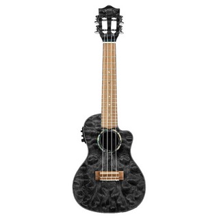 LANIKAI QM-BKCEC Quilted Maple Black Stain Concert A/E Ukulele エレクトリック コンサートウクレレ