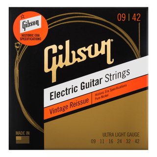 Gibson ギブソン SEG-HVR9 Vintage Reissue Ultra-Light エレキギター弦×3セット