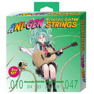 KIKUTANI キクタニ ANI-SA10 ANIGEN アコースティックギター弦 3SETパック