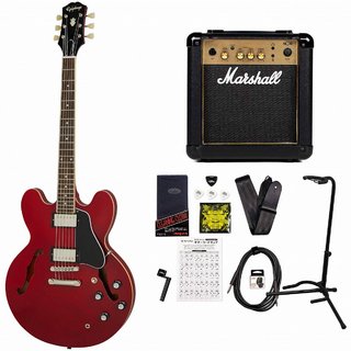 Epiphone Inspired by Gibson ES-335 Cherry (CH) エピフォン セミアコ ES335 MarshallMG10アンプ付属エレキギター初