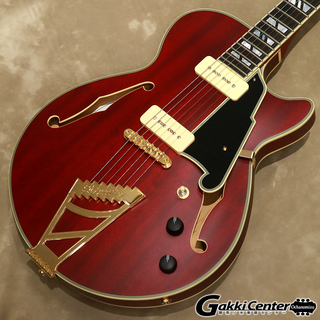 D'Angelico Deluxe Series Deluxe SS P-90 , Satin Trans Wine