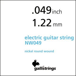 Galli StringsNW049 - Single String Nickel Round Wound エレキギター用バラ弦 .049【梅田店】