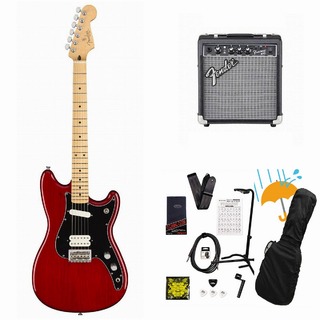 FenderPlayer Duo-Sonic HS Maple FB Crimson Red Transparent Fender 10Wアンプ付属エレキギター初心者セットR【