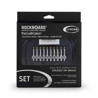 ROCKBOARD by WARWICK PatchWorks Solderless Patch Cable Set -300cm Cable+10 Plugs- Chrome