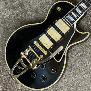 Gibson Custom ShopMurphy Lab 1957 Les Paul Custom 3-Pickup With Bigsby Vibrato Ebony Ultra Light Aged