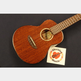 aNueNue aNN-AMM2 Solid African Mahogany Gloss Concert with Paua Shell Rosette Ukulele #5314