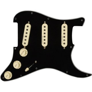FenderPre-Wired Strat Pickguard， Hot Noiseless SSS (Black) [#0992346506]