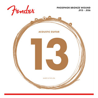 Fender フェンダー Phosphor Bronze Acoustic Guitar Strings 013-056 Gauges アコースティックギター弦