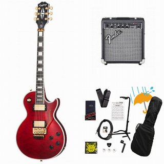 EpiphoneAlex Lifeson Les Paul Custom Axcess Quilt Ruby アレックス ライフソン ラッシュ Fender 10Wアンプ付属エ