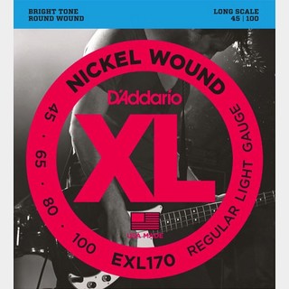 D'Addario EXL170 Regular Light 45-100 Long Scale ベース弦【福岡パルコ店】
