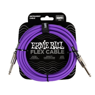 ERNIE BALL FLEX CABLE 10' SS PR フレックスケーブル 約3m パープルP06415