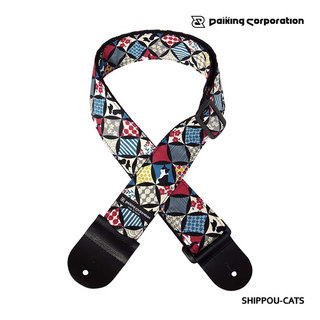 Daiking Corporationギターストラップ 七宝猫 SHIPPOU-CATS ダイキング