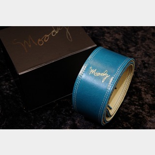 moodystraps Leather/Leather 2.5" Standard Sapphire Blue/Cream