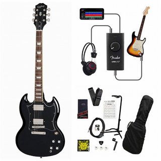 Epiphone Inspired by Gibson SG Standard Ebony 録音＆セッションで上達！Fender Link I/O付き13点セット【WEBSHOP