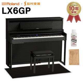 Roland LX6GP KR (KURO) 電子ピアノ 88鍵盤 ブラック遮音カーペット(小)セット 【配送設置無料・代引不可】