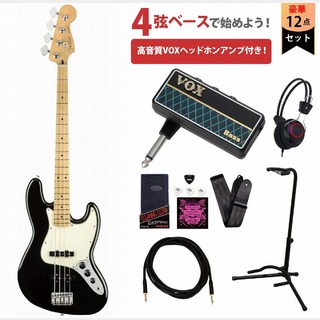 Fender Player Series Jazz Bass Black Maple  VOXヘッドホンアンプ付属エレキベース初心者セットR【WEBSHOP】