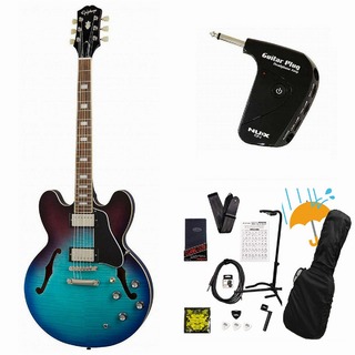 EpiphoneInspired by Gibson ES-335 Figured Blueberry Burst (BBB) エレキギター セミアコ ES335 GP-1アンプ付属エ