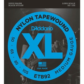 D'Addario Black Nylon Tapewound　ETB92