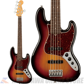 Fender American Professional II Jazz Bass V, Rosewood, 3-Color Sunburst 【小物プレゼント】(ご予約受付中)