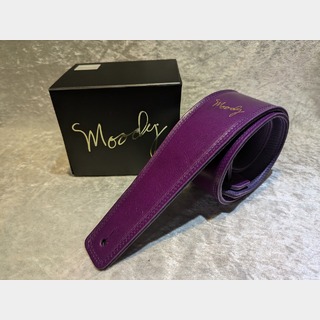 moody MOODY STRAP 2.5" LEATHER BACKED GUITAR STRAP - PURPLE/PURPLE