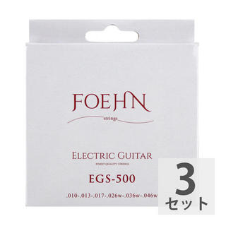 FOEHN EGS-500×3セット Electric Guitar Strings Regular light エレキギター弦 10-46