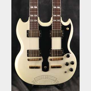 Non Gibson ダブルネックギター ホワイト ギター