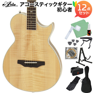 ARIA APE-100 N ナチュラル 初心者12点セット 【エレキギターのように弾ける薄型エレアコ】