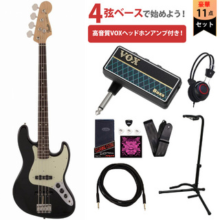 FenderMade in Japan Traditional 60s Jazz Bass Rosewood Fingerboard Black VOXヘッドホンアンプ付属エレキベー