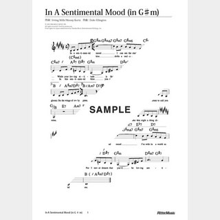 楽譜In A Sentimental Mood（in G#m）