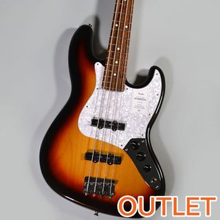 Fender 2021 Collection MIJ Hybrid II Jazz Bass Rosewood Fingerboard Metallic 3-Color Sunburst