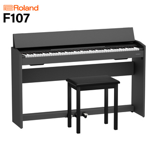 Roland F107 BK ブラック 電子ピアノ 88鍵盤 【配送設置無料・代引不可】