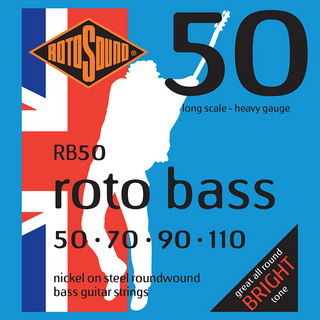 ROTOSOUND Roto Bass Heavy Nickel on Steel Roundwound, RB50 (.050-.110)