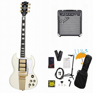 Epiphone Inspired by Gibson Custom 1963 Les Paul SG Custom with Maestro Vibrola Classic White Fender 10Wアン