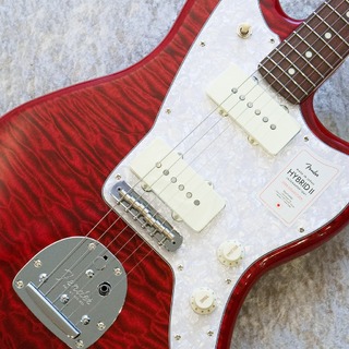 Fender 2024 Collection Made in Japan Hybrid II Jazzmaster QMT -Quilt Red Beryl-【#JD23029549】