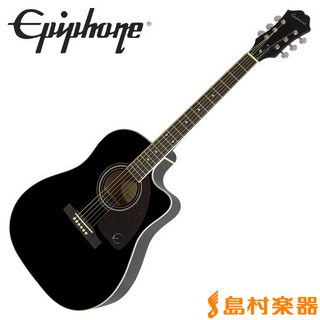 Epiphone AJ-220SCE EB(エボニー) エレアコギター トップ単板