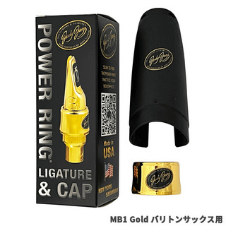 JODY JAZZPOWER RING Ligature MB1 Gold with Cap バリトンサックス用